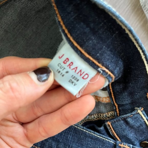 J Brand Dark Blue Low Rise Cigarette Jeans - Picture 4 of 11